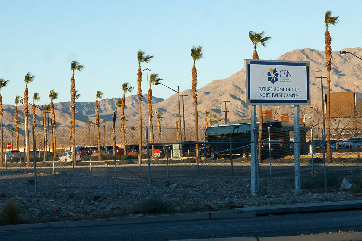 A sign that reads “Future Home of Our Northwest Campus” is seen on Monday, Jan. 23, 2023, a ...