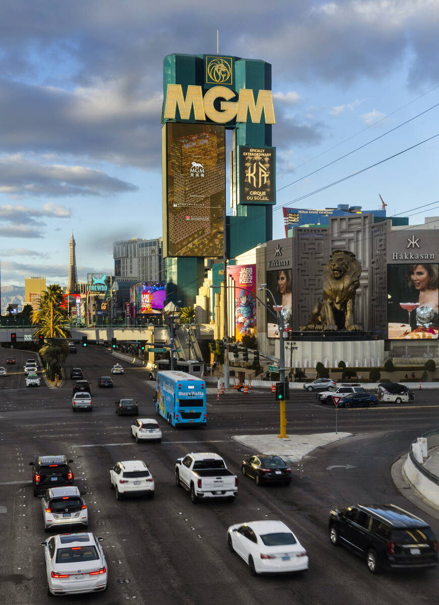 The Las Vegas Strip as a newly released lawsuit claims MGM, Caesars, Treasure Island and Wynn c ...