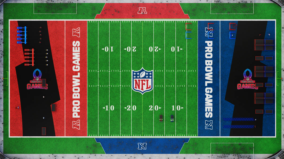 An artist rendering of what the Pro Bowl Games field layout will be Feb. 5, 2023, inside Allegi ...