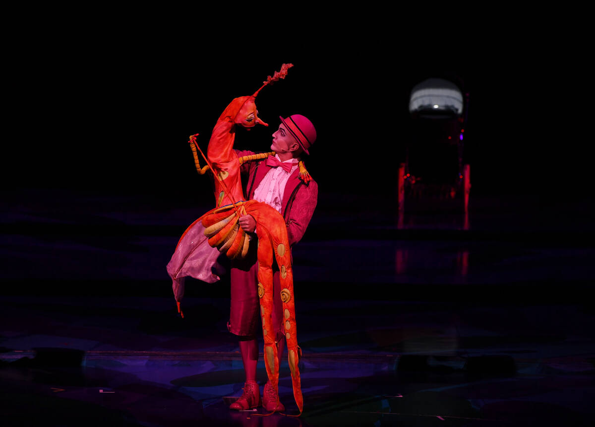 Cirque du Soleil's "Mystère" artists perform at the re-opening of "Mystère" at TI on June 28, ...