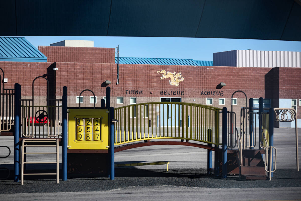 Wayne N. Tanaka Elementary School in Las Vegas, Tuesday, Jan. 31, 2023. (Rachel Aston/Las Vegas ...