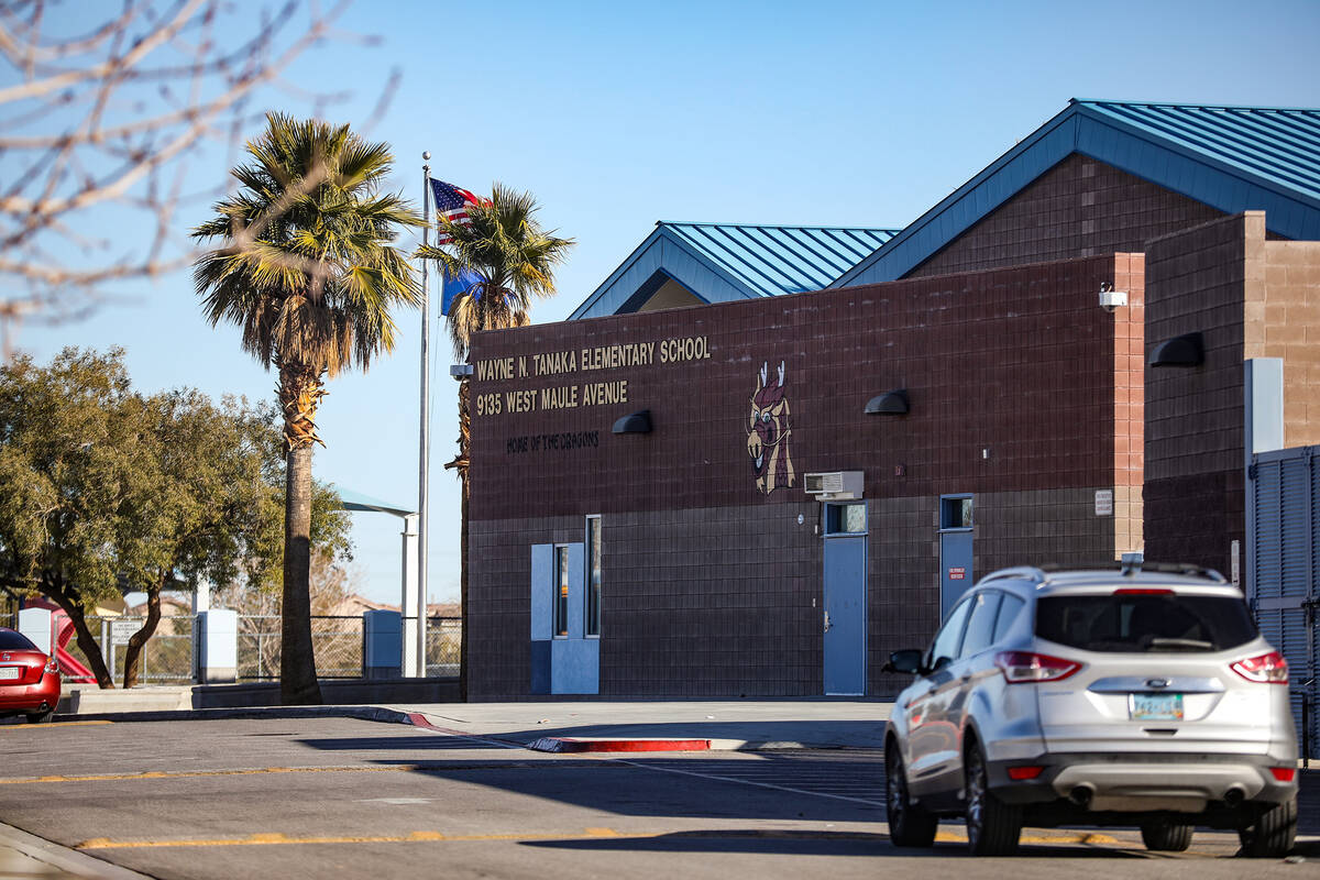 Wayne N. Tanaka Elementary School in Las Vegas, Tuesday, Jan. 31, 2023. (Rachel Aston/Las Vegas ...