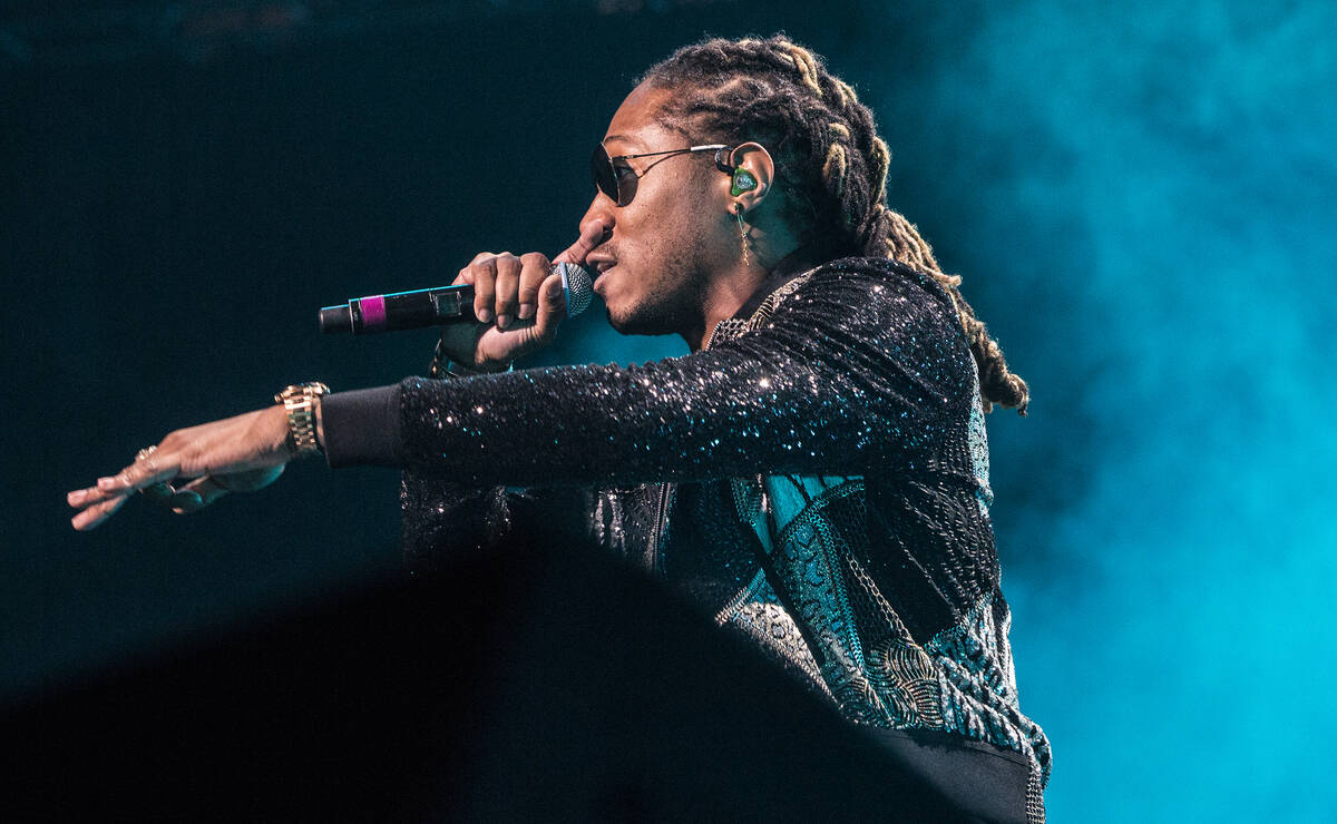 Future performs during the Nobody Safe Tour on Friday, June 30, 2017, at T-Mobile Arena, in Las ...