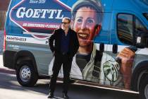 Ken Goodrich, CEO of Goettl, poses for a photo in front of his company's van, on Tuesday, Jan. ...