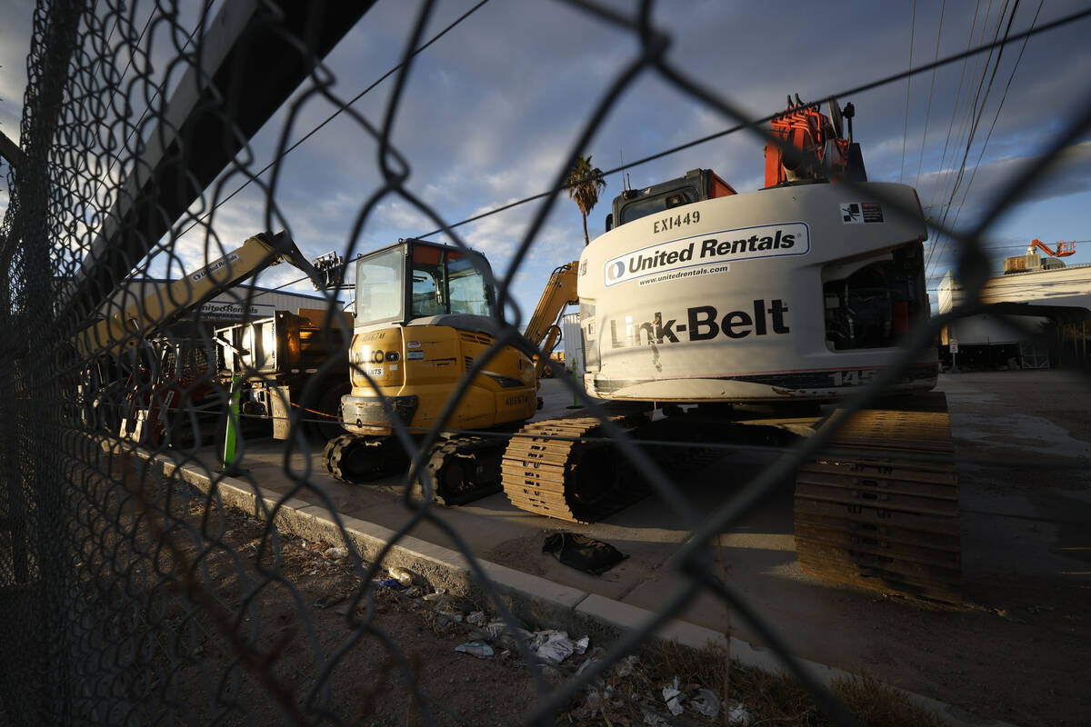 United Rentals’ equipment at their yard, Wednesday, Jan. 25, 2023, in Las Vegas. (Chitos ...