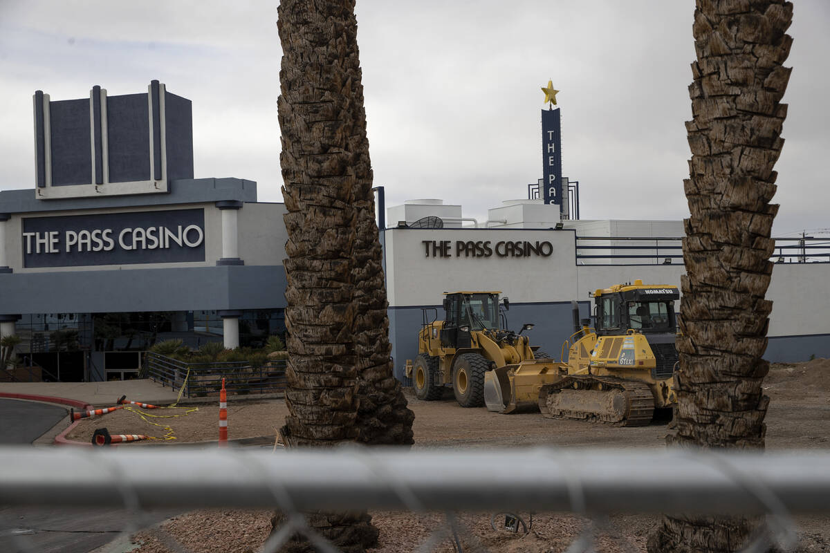 The construction site for a new Atwell Suites at The Pass Casino on Tuesday, Feb. 14, 2023, in ...