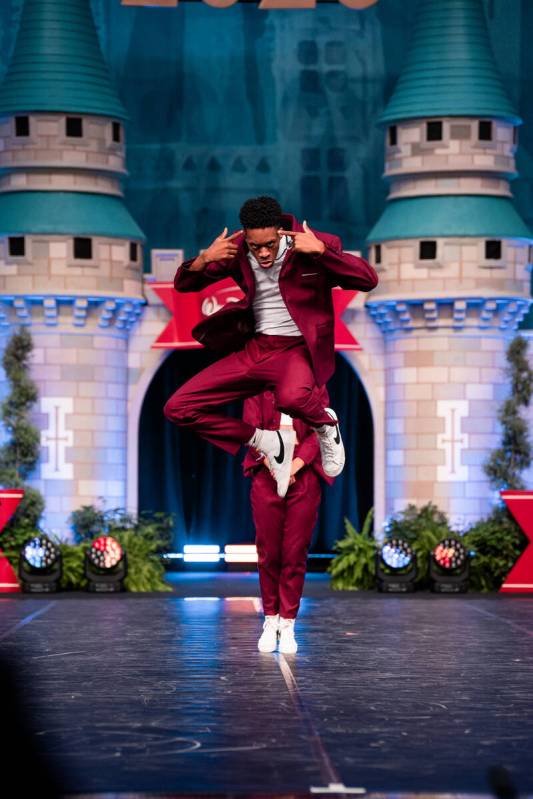 UNLV's Rebel Girls & Company perform their hip-hop routine at the 2023 Universal Dance Associat ...