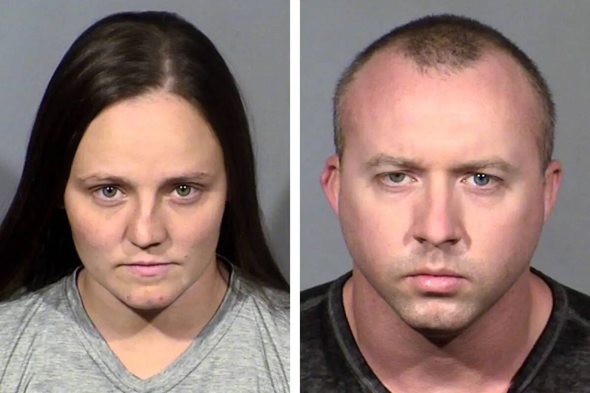 Destini Hover, left, and John Woodruff (Las Vegas Metropolitan Police Department)