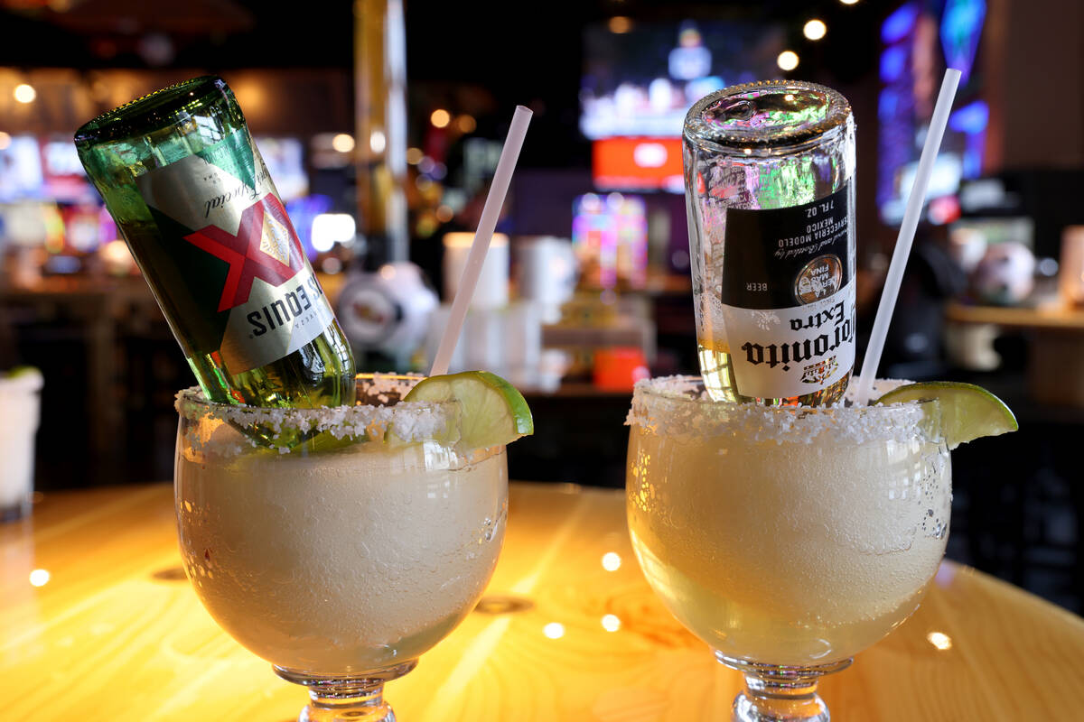 Dos Rita, left, and Corona Rita at the new Ojos Locos Sports Cantina y Casino on Civic Center D ...