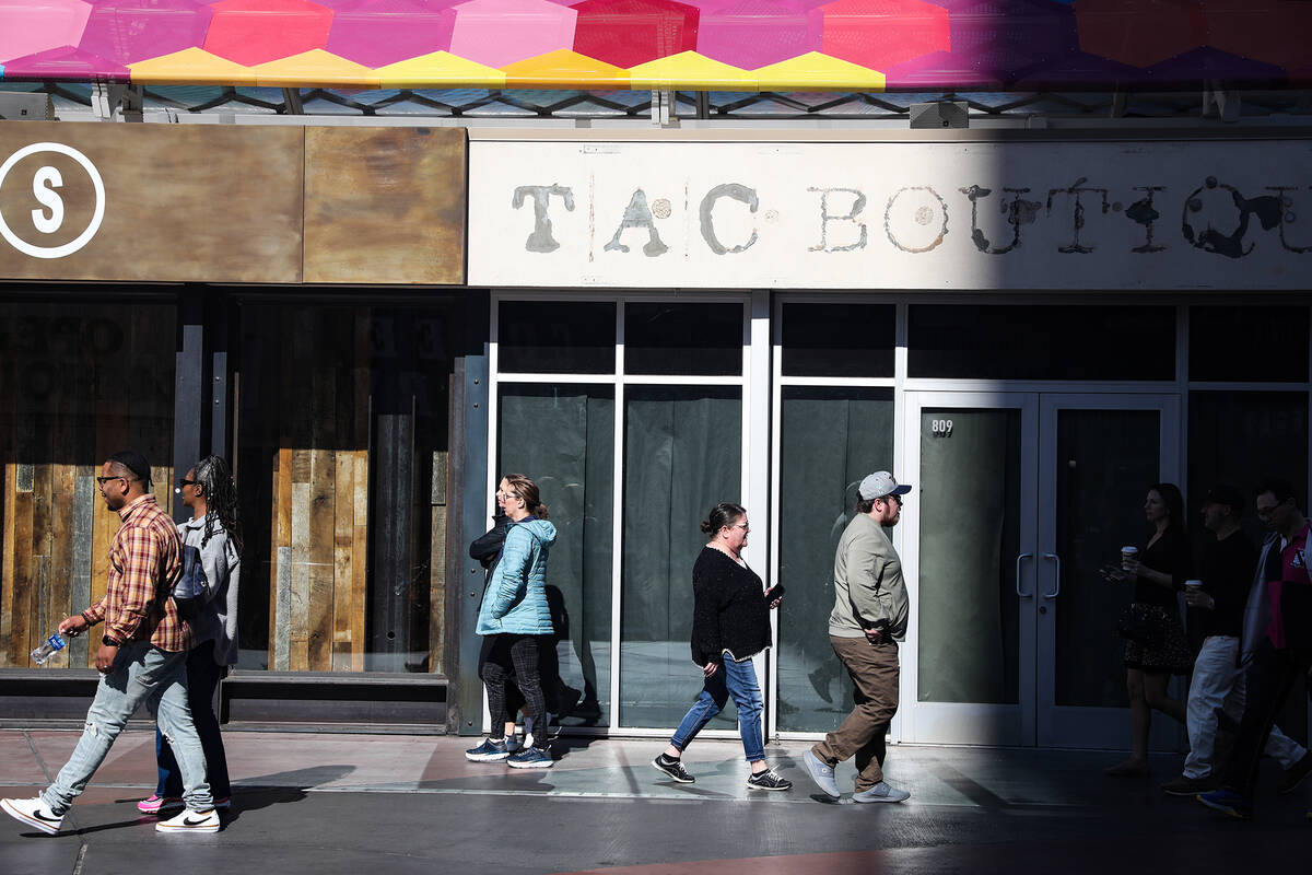 The Grand Bazaar Shops on the Strip in Las Vegas, Monday, Feb. 13, 2023. (Rachel Aston/Las Vega ...