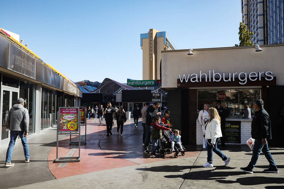 The Grand Bazaar Shops on the Strip in Las Vegas, Monday, Feb. 13, 2023. (Rachel Aston/Las Vega ...