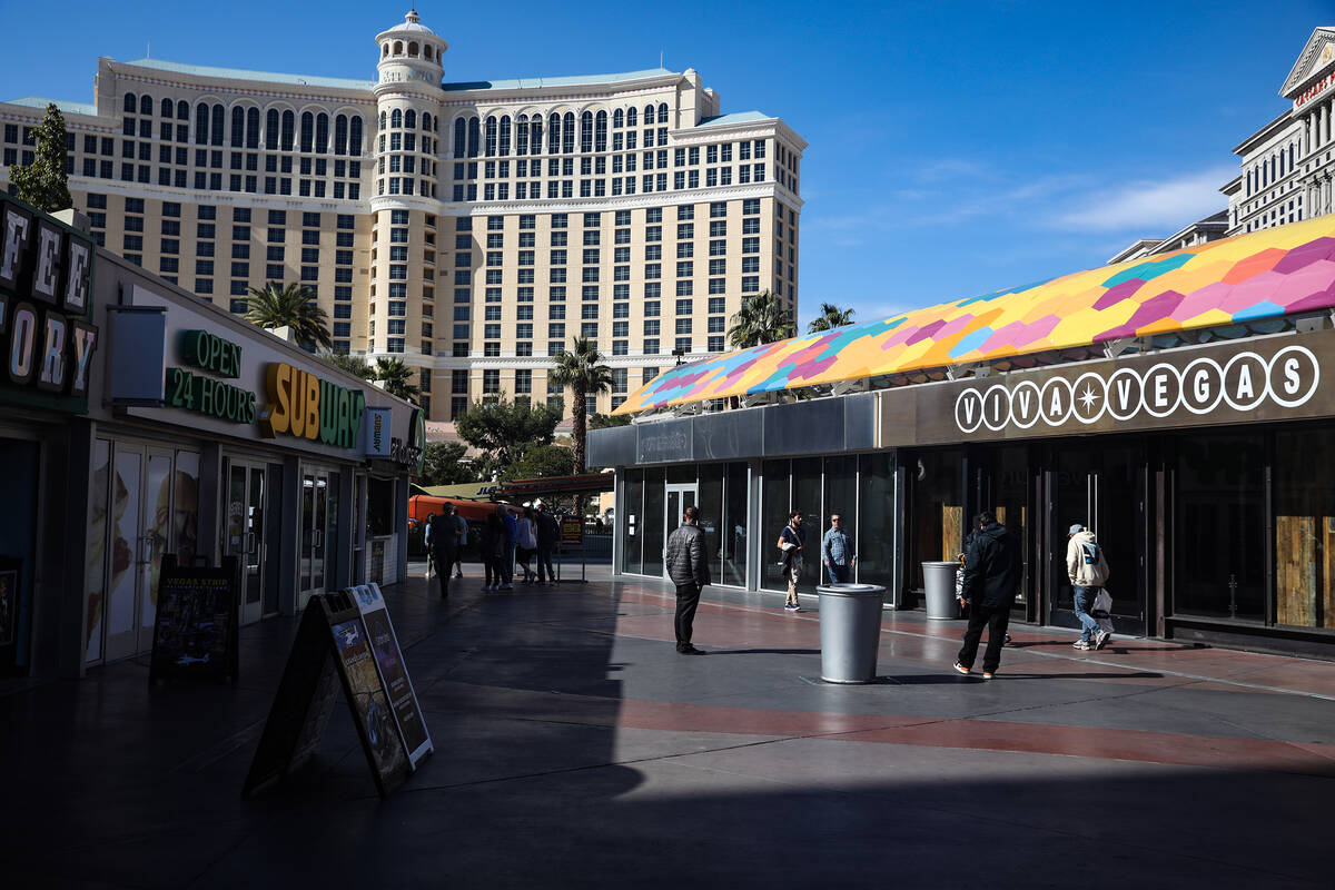 The Grand Bazaar Shops on the Strip in Las Vegas, Monday, Feb. 13, 2023. (Rachel Aston/Las Vega ...