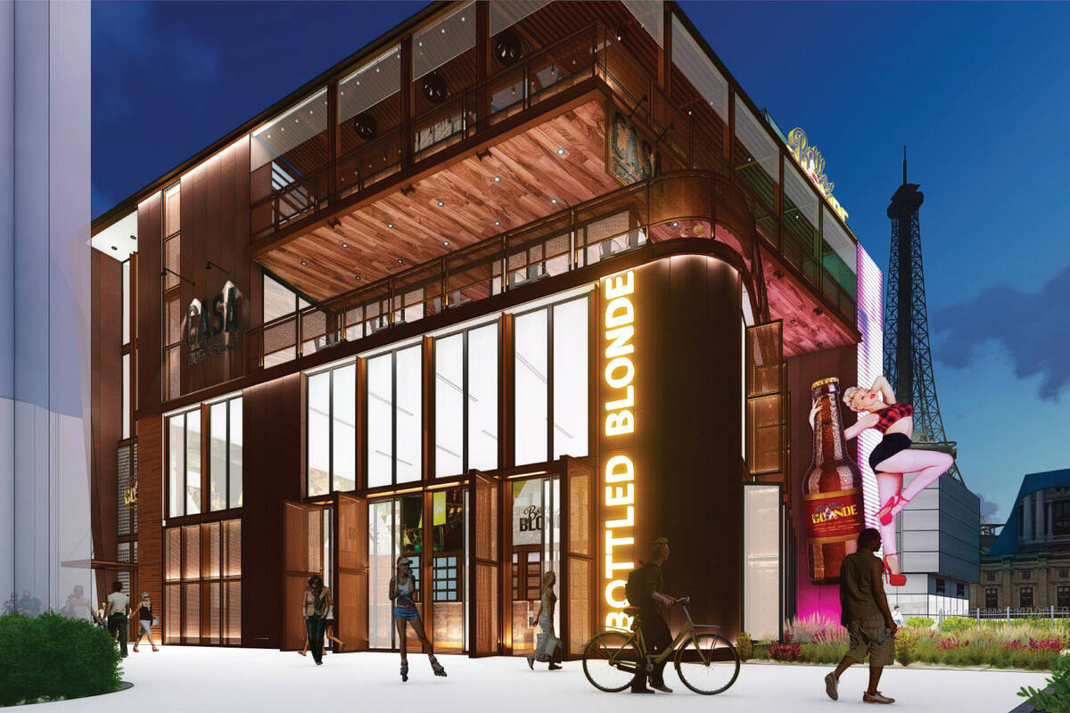 An artist's rendering of Bottle Blonde, a restaurant and nightlife venue planned for the Las Ve ...