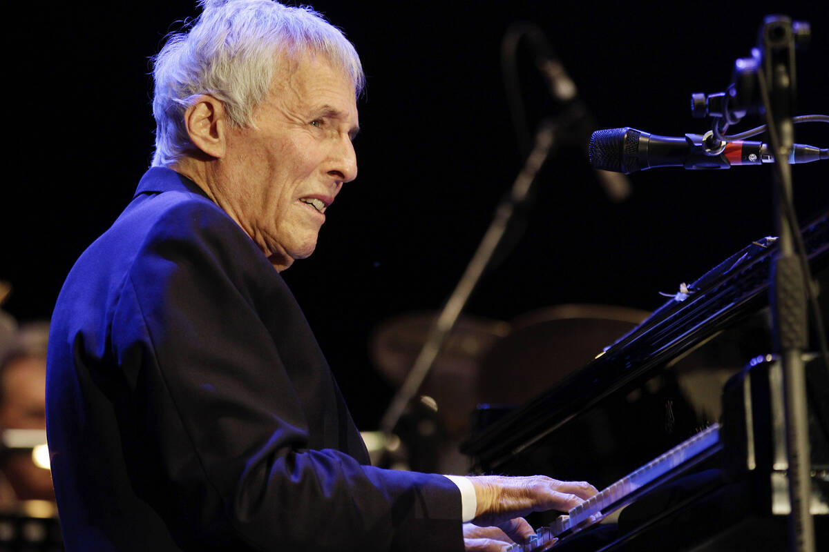 American pianist and composer Burt Bacharach performs during his concert at the Arena Civica in ...