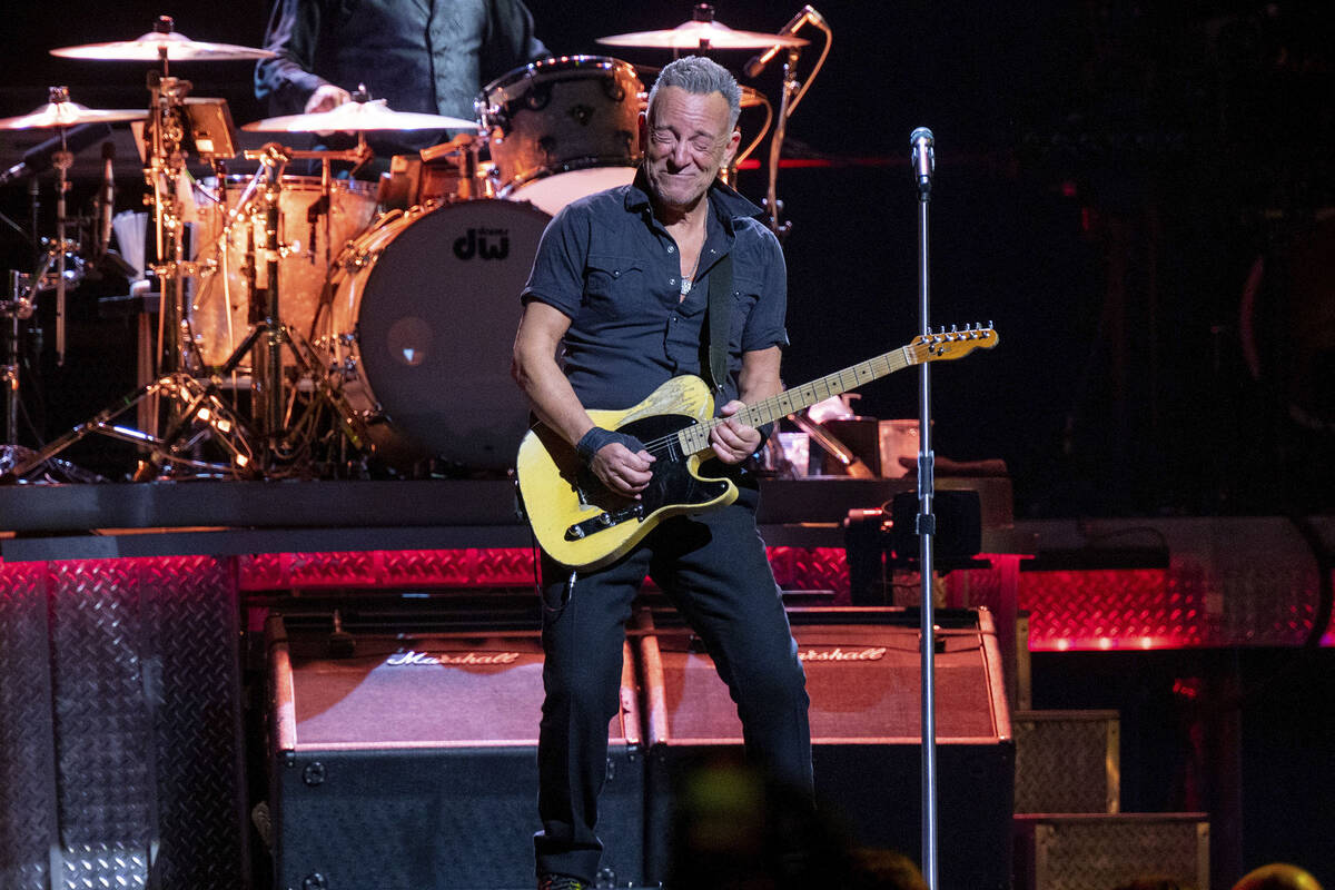 Bruce Springsteen performs with the E Street Band at State Farm Arena on Friday, Feb. 3, 2023, ...