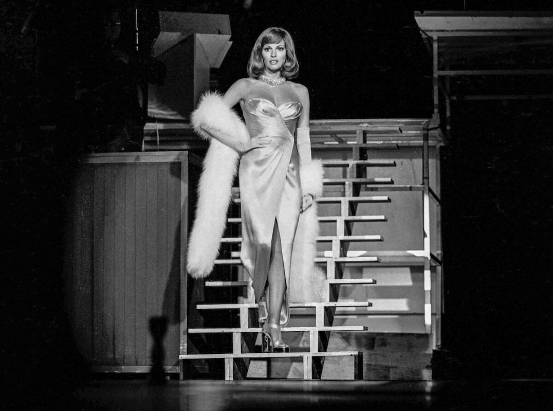 Raquel Welch performs at the Las Vegas Hilton December 21, 1972, in Las Vegas, Nevada. (Las Veg ...