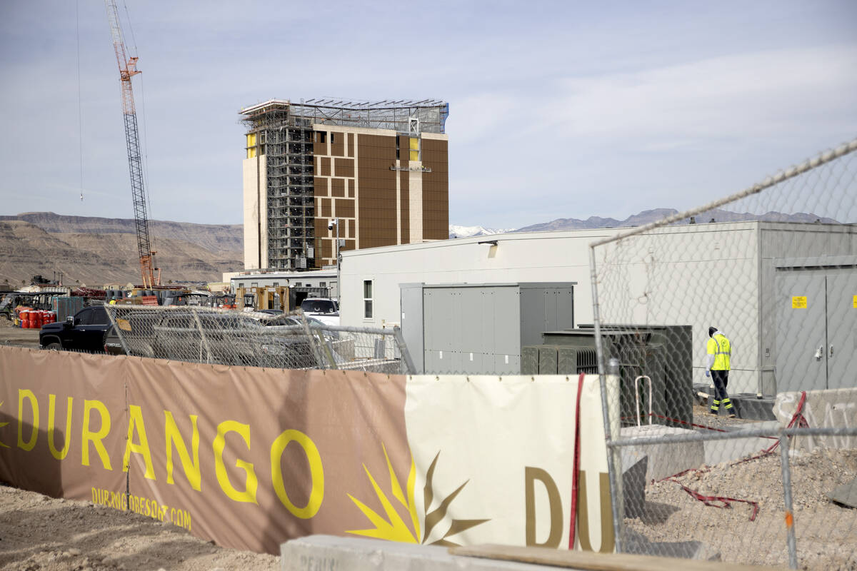 Station Casinos' Durango hotel project is under construction on Friday, Feb. 17, 2023, in Las V ...