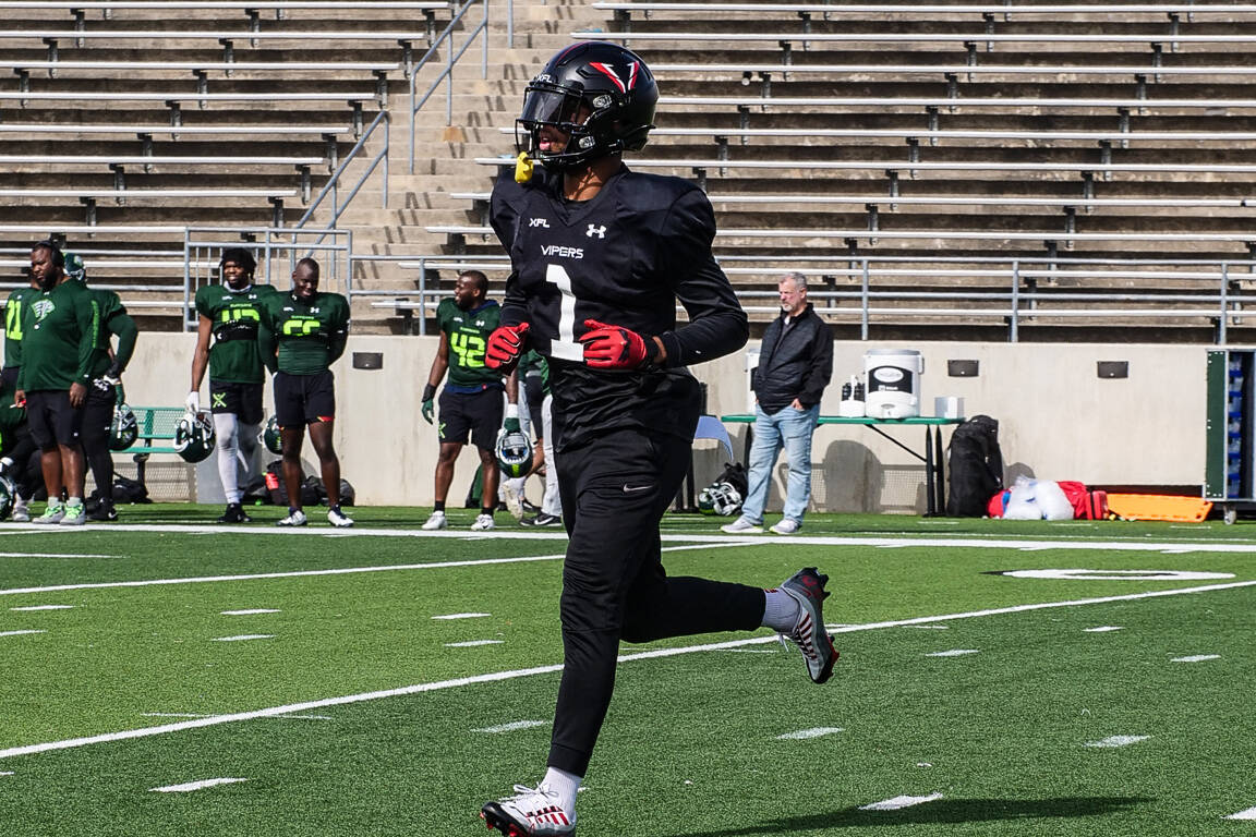 Vegas Vipers defensive back Mister Harriel is shown at practice. Photo courtesy of the Vegas Vi ...