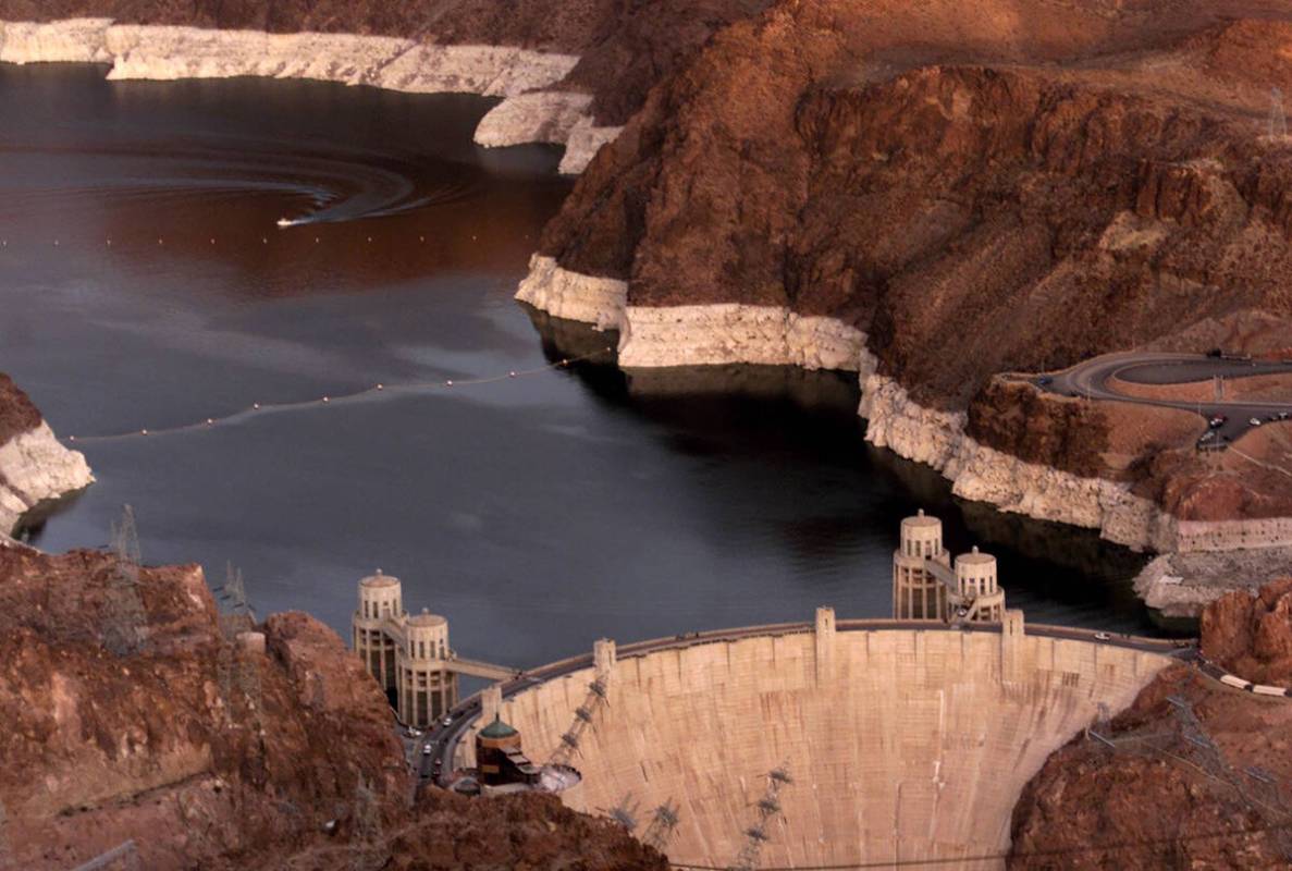 The water level at Lake Mead in 2002. That year was the driest year ever recorded on the Colora ...