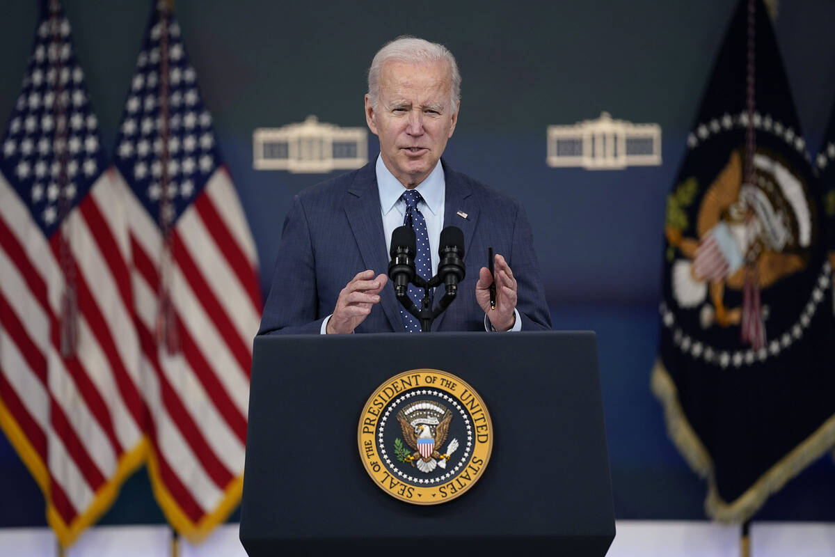 President Joe Biden speaks about the Chinese surveillance balloon and other unidentified object ...