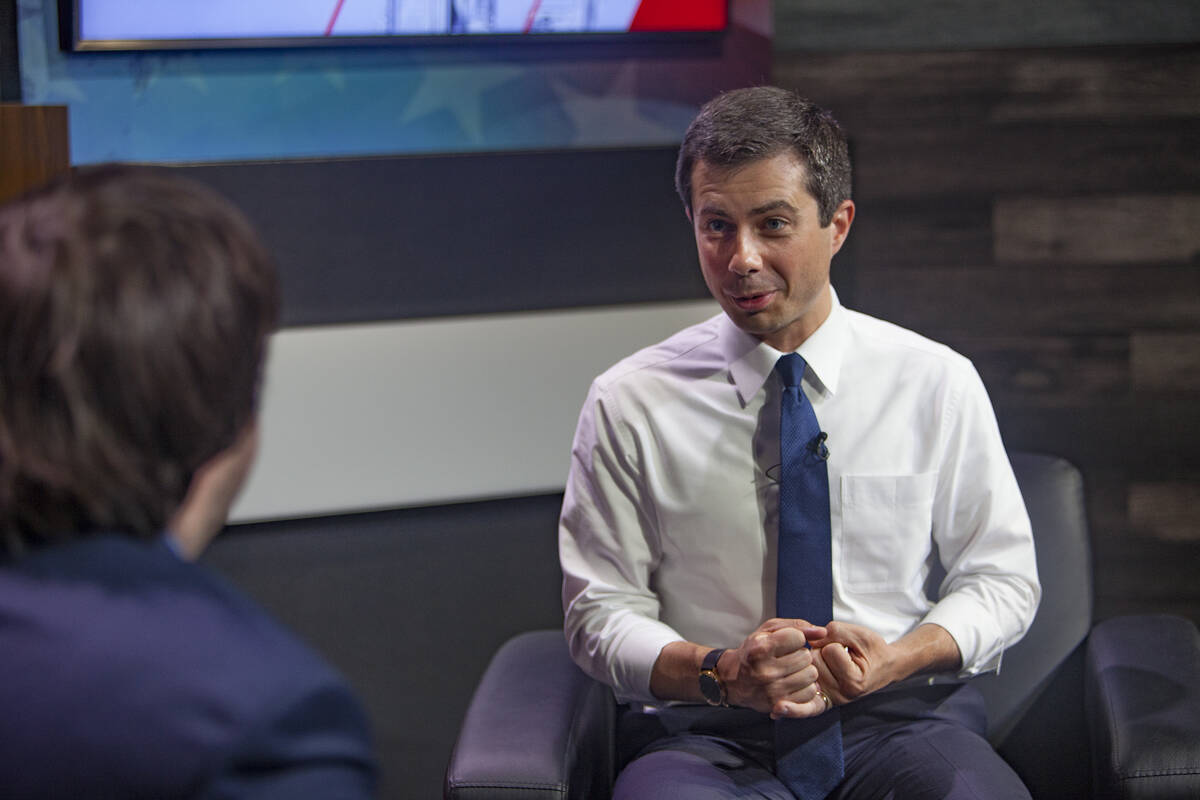 Pete Buttigieg (Rachel Aston/Las Vegas Review-Journal)