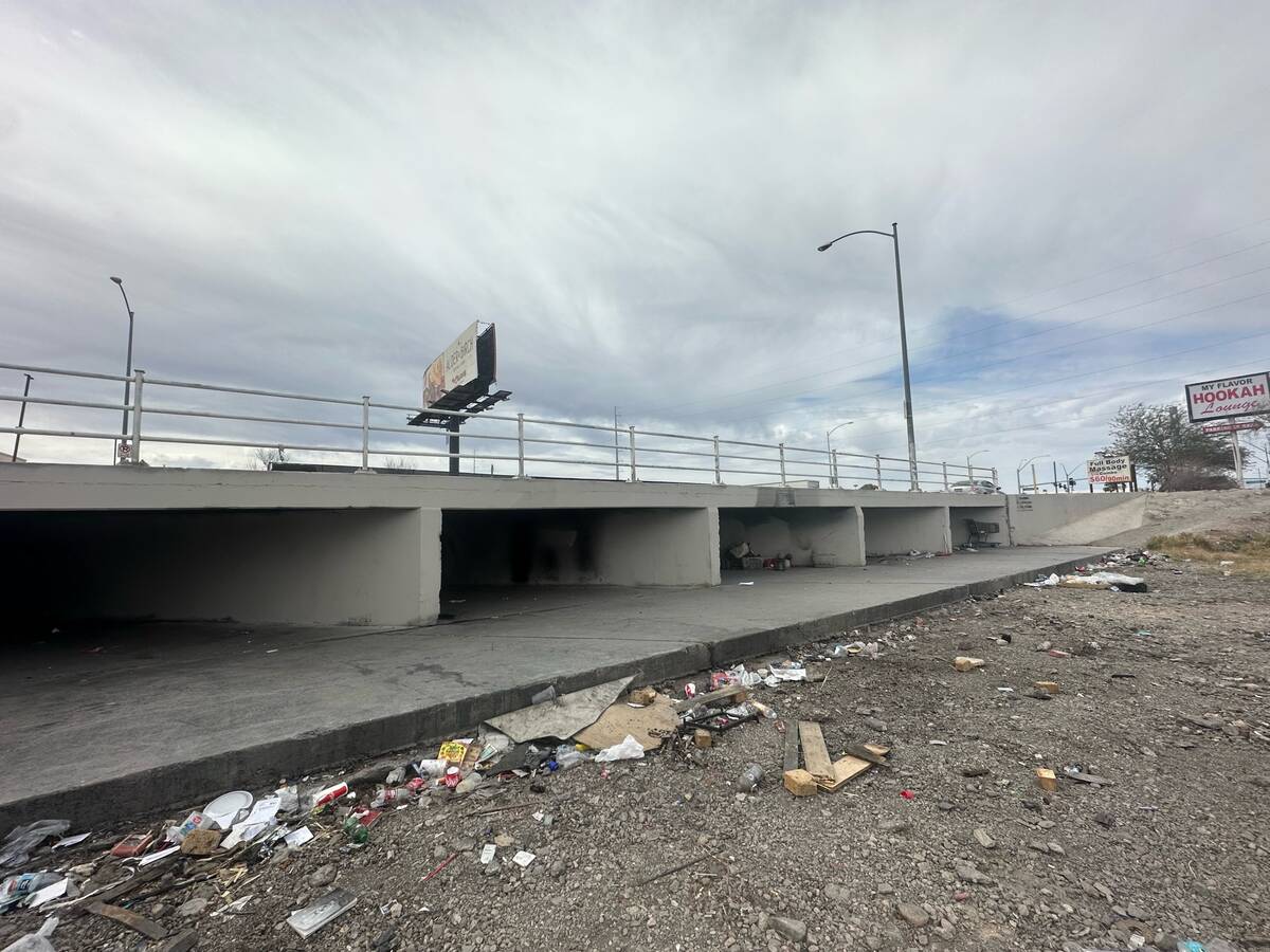 The tunnel at the far right is where the shooting victim and his girlfriend lived. The small hi ...