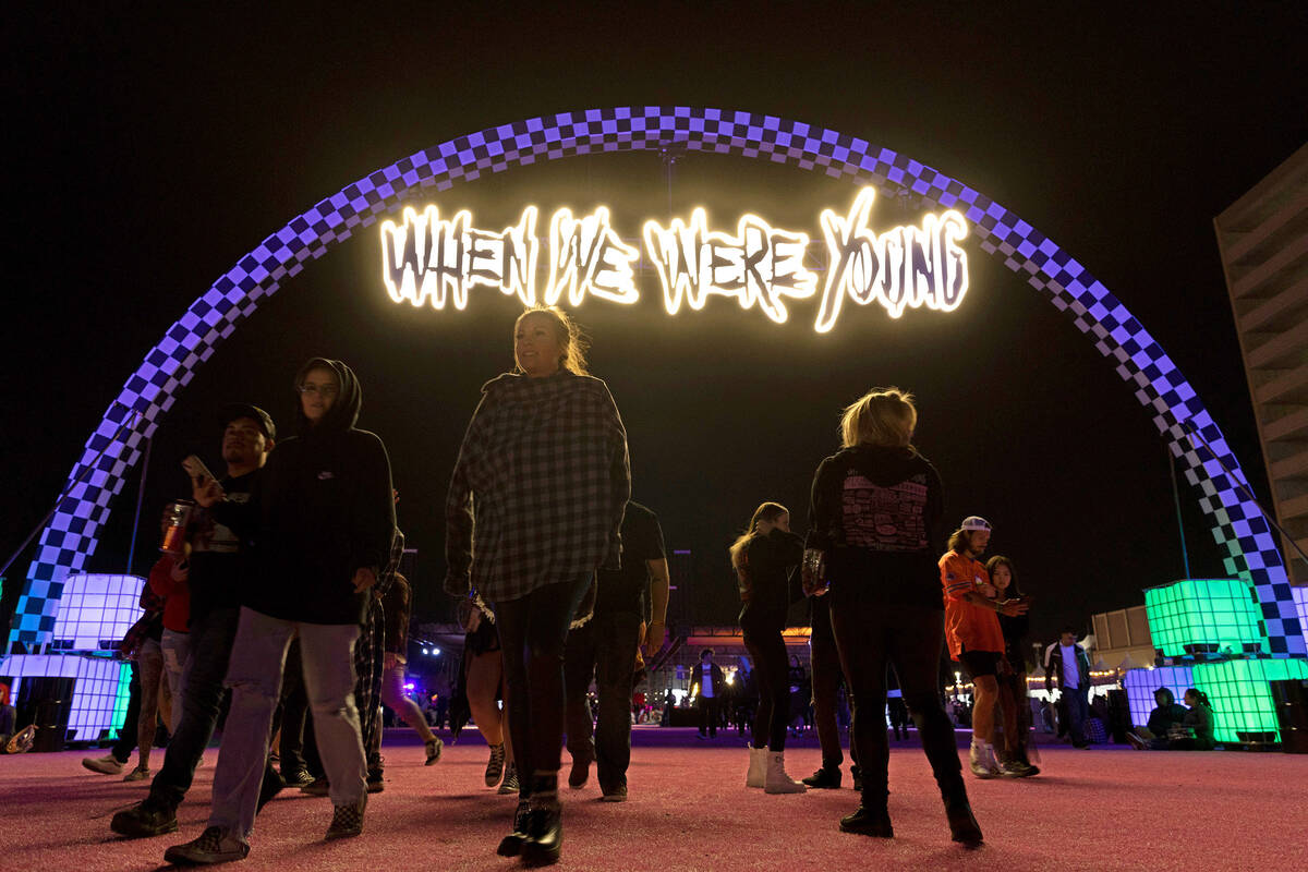 Emo music fans attend When We Were Young music festival at the Las Vegas Festival Grounds on Su ...