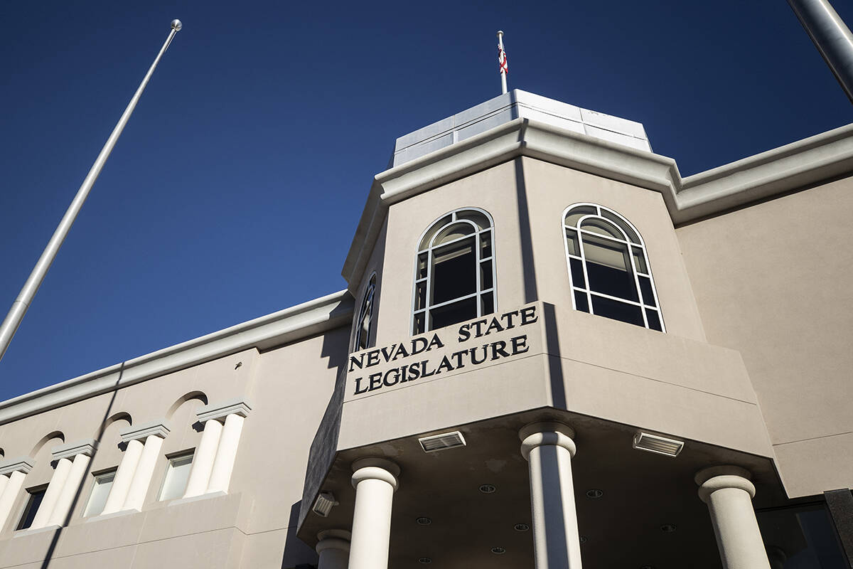 The Nevada State Legislature Building at the state Capitol complex on Sunday, Jan. 17, 2021, in ...