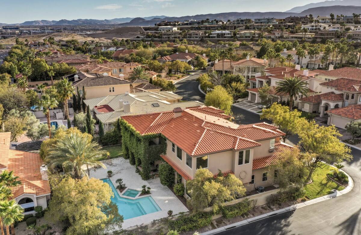 The former Las Vegas home of Mötley Crüe lead vocalist Vince Neil in the Spanish Hills gated ...