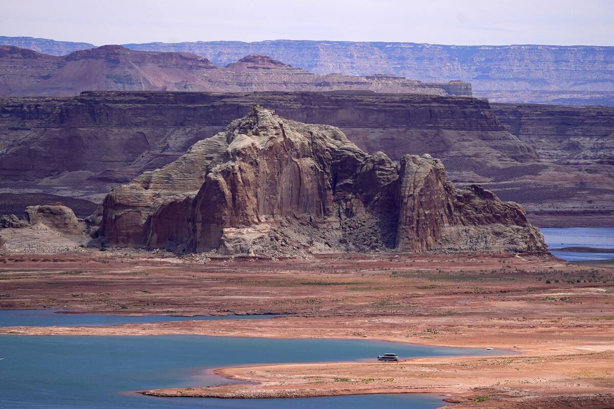 Wahweap Bay at Lake Powell along the Upper Colorado River Basin is seen in June 2021 at the Uta ...