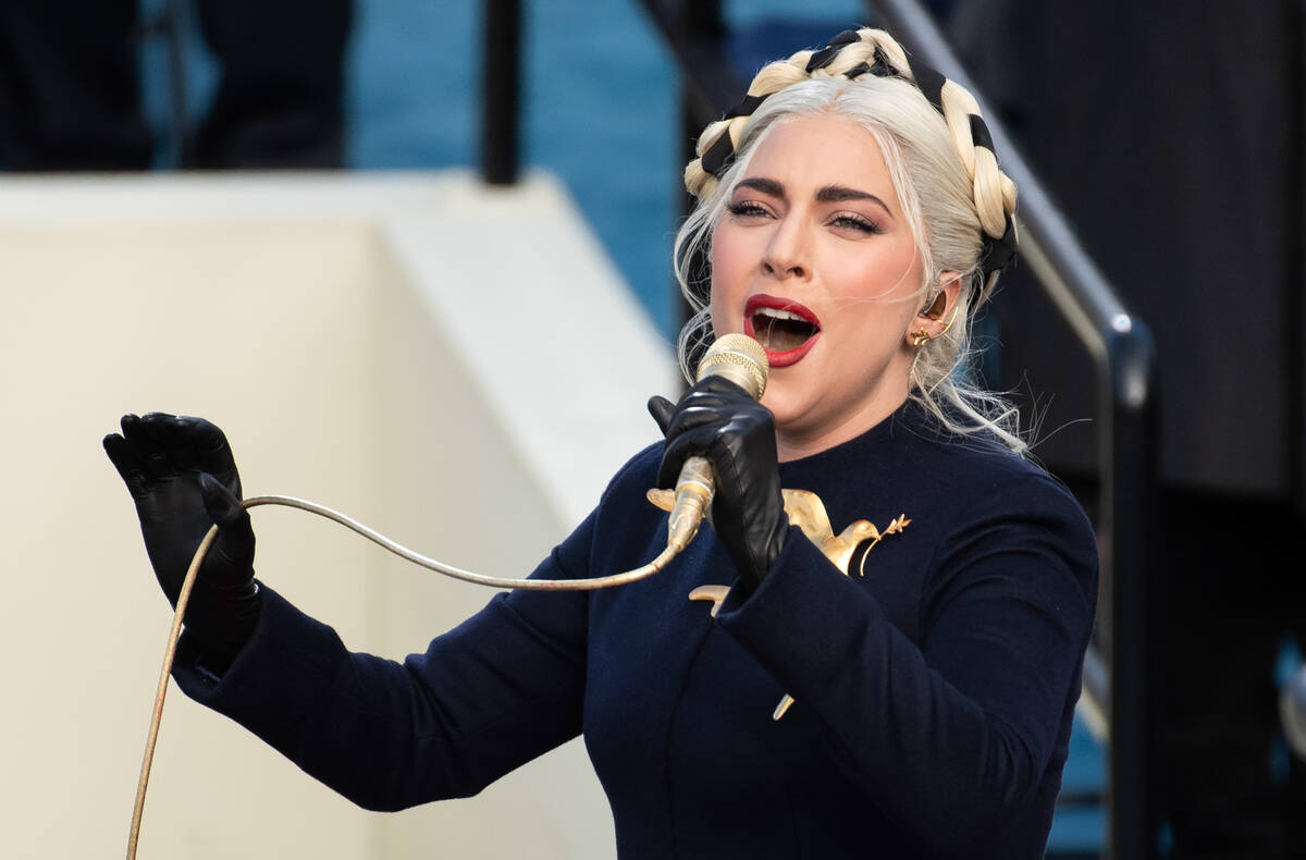 Singer Lady Gaga performs during the 59th Presidential Inauguration at the U.S. Capitol on Jan. ...