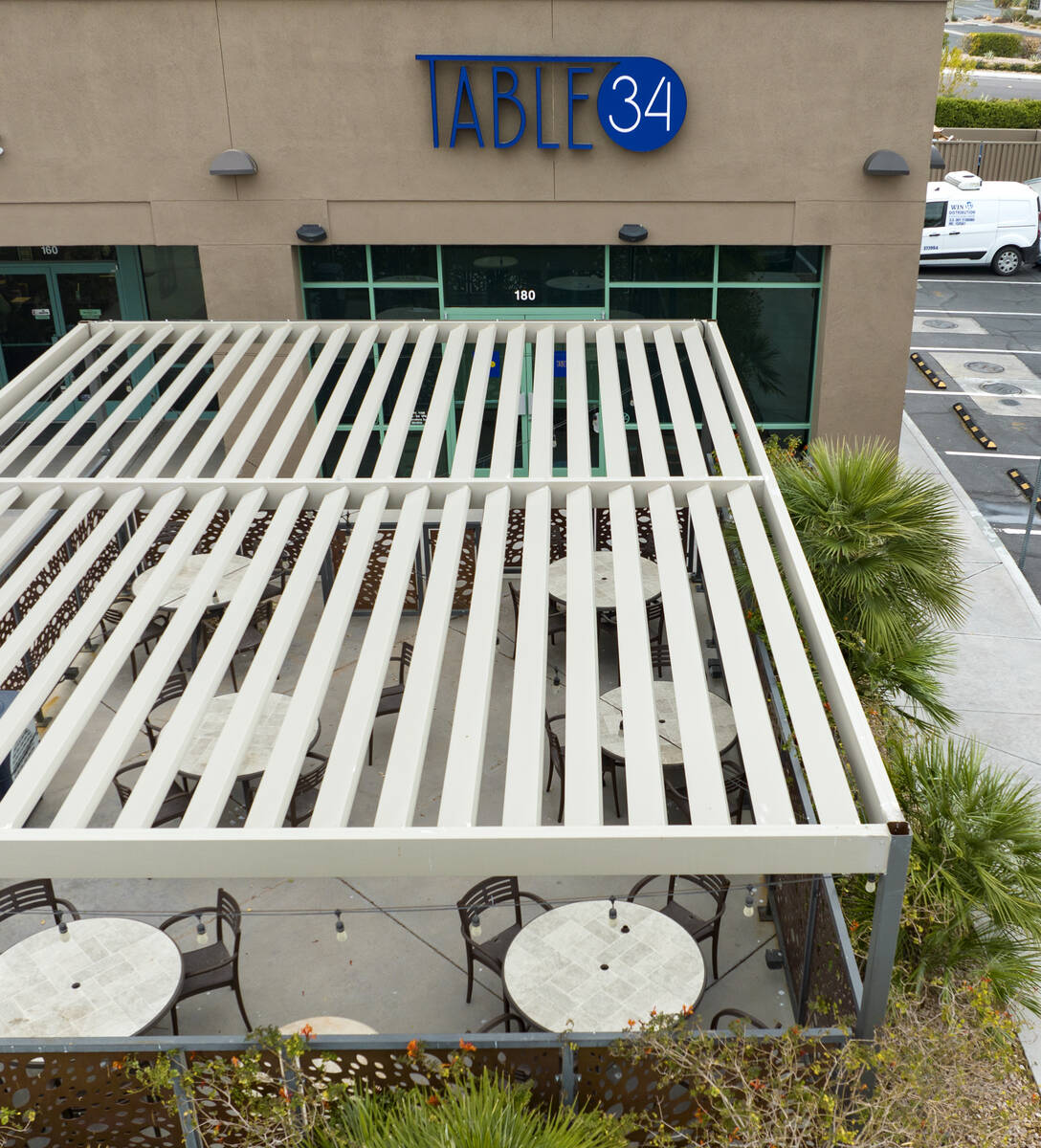 Table 34, a local restaurant, at 600 E. Warm Springs Road is shown, on Friday, Feb. 24, 2023, i ...