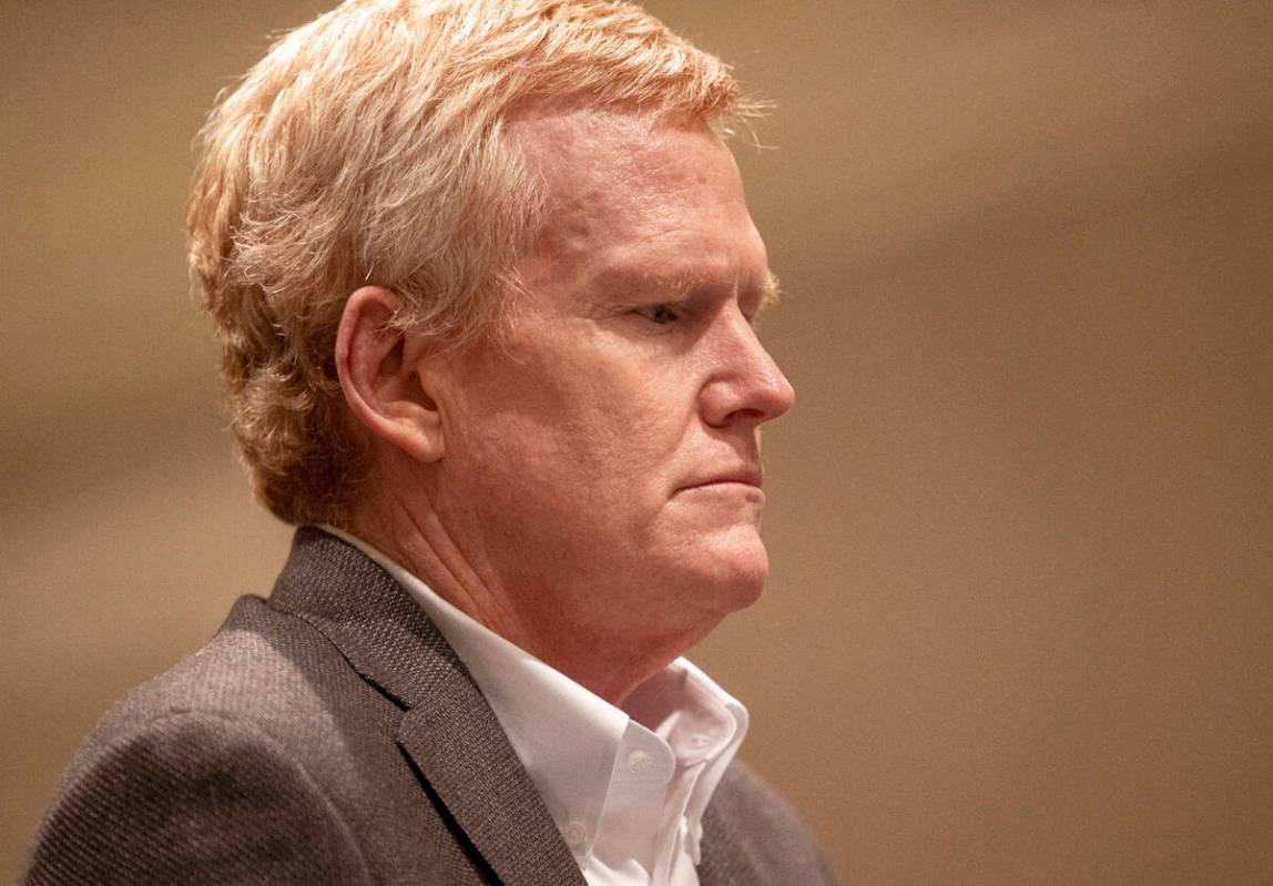 Alex Murdaugh stands in the courtroom at the Colleton County Courthouse in Walterboro, S.C., Th ...