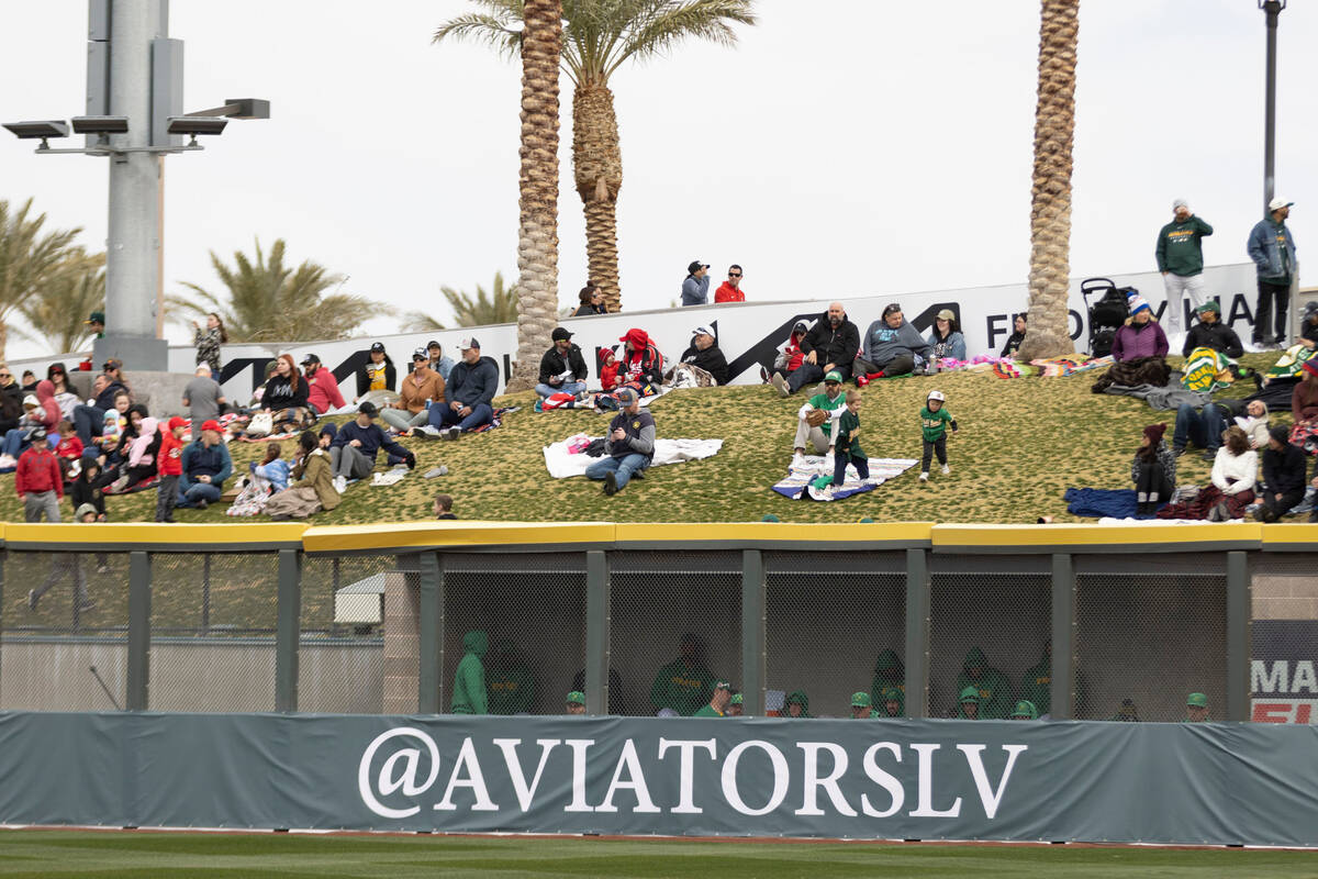 Fans watch the first inning of a baseball game between the Oakland Athletics and the Cincinnati ...