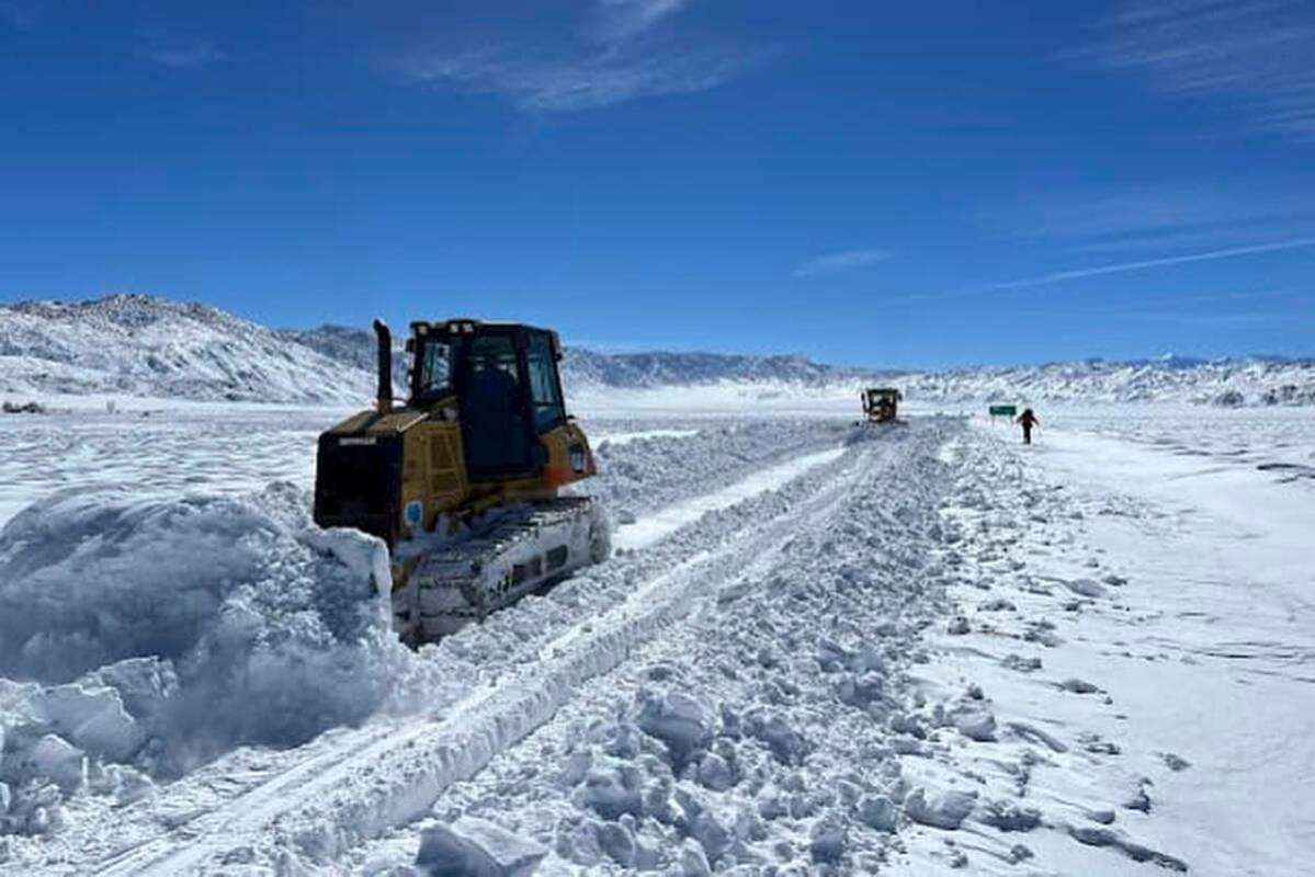 This March 2, 2023, image released by Inyo County Search and Rescue (InyoSAR) shows Caltrans Di ...