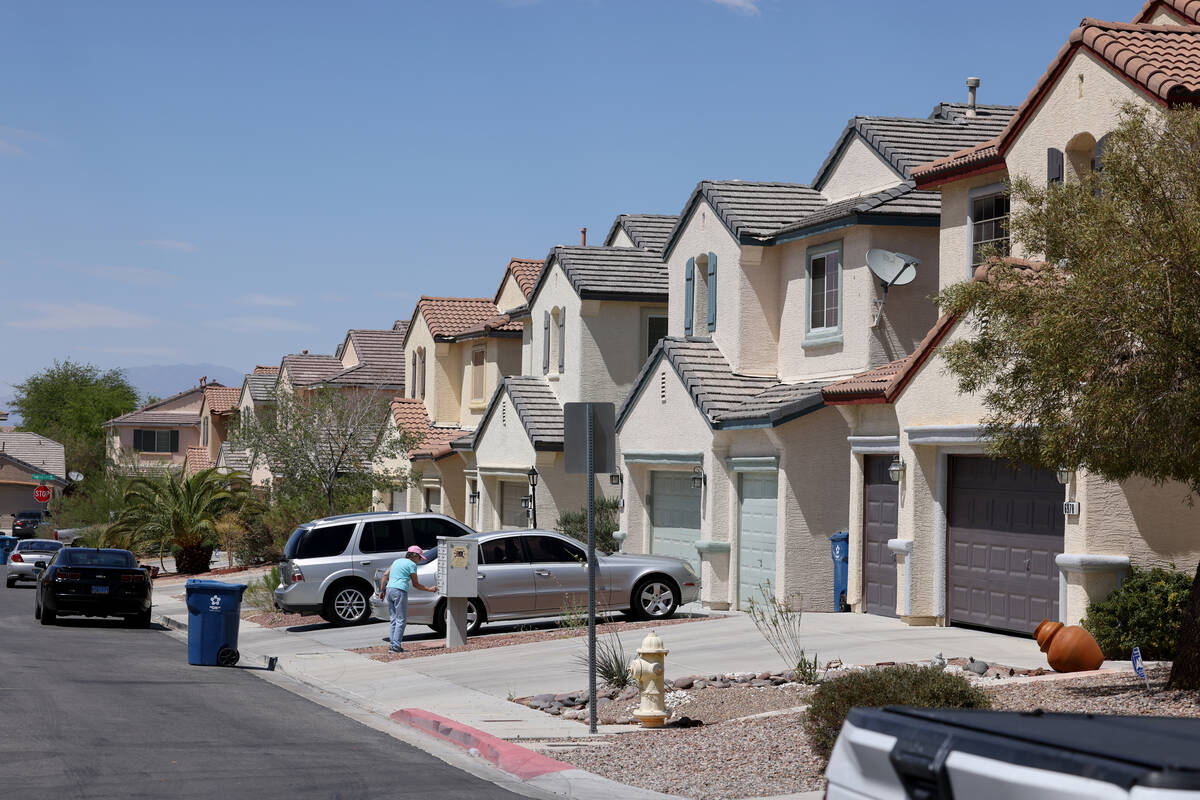 Homes on Silk Oak Court in the southwest Las Vegas Valley Friday, June 17, 2022. (K.M. Cannon/L ...