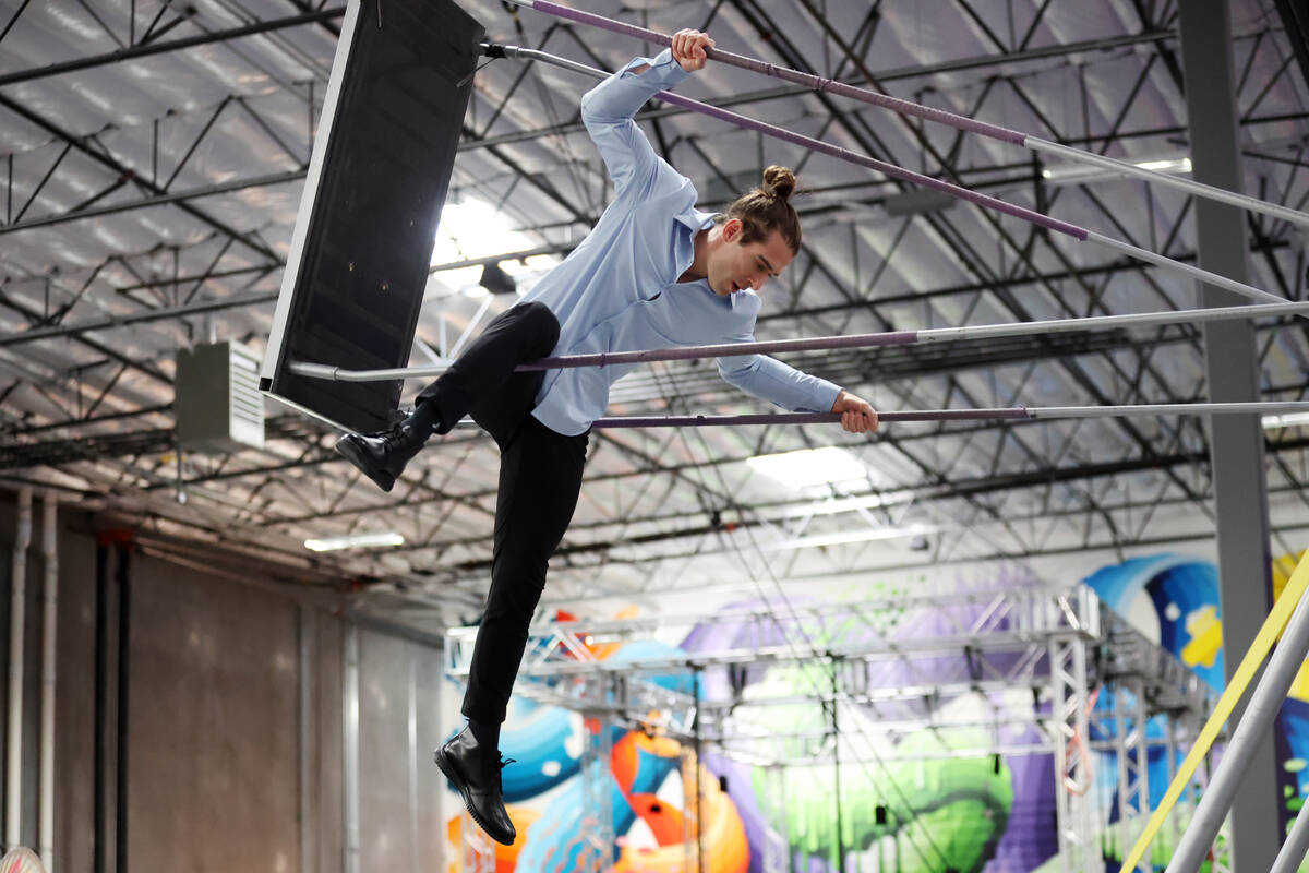 Circus performer Scott McDonald shows off his skills at the Las Vegas Circus Center in Las Vega ...