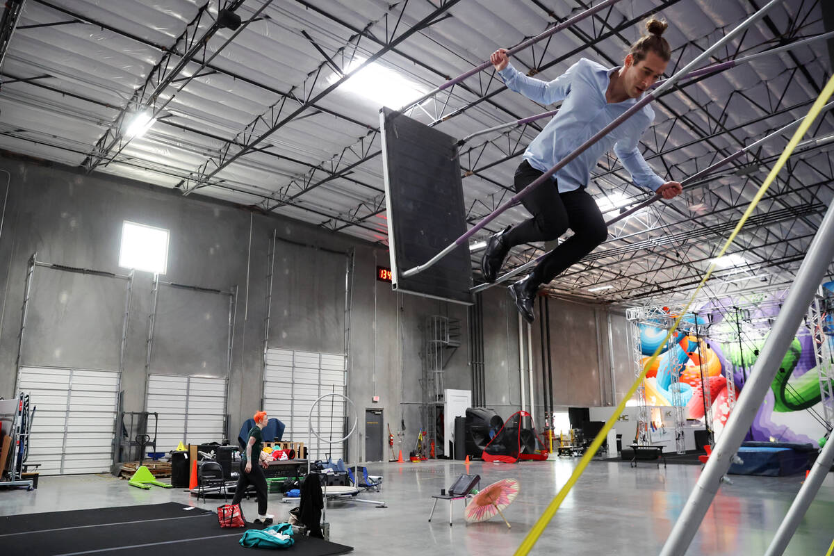 Circus performer Scott McDonald shows off his skills at the Las Vegas Circus Center in Las Vega ...