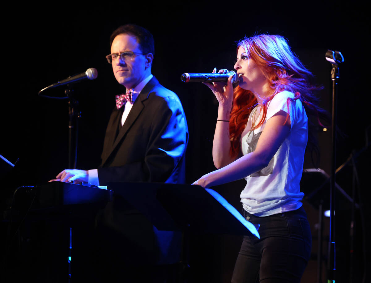 Anne Martinez sings during a birthday party benefit for John Katsilometes at the Tuscany in Las ...