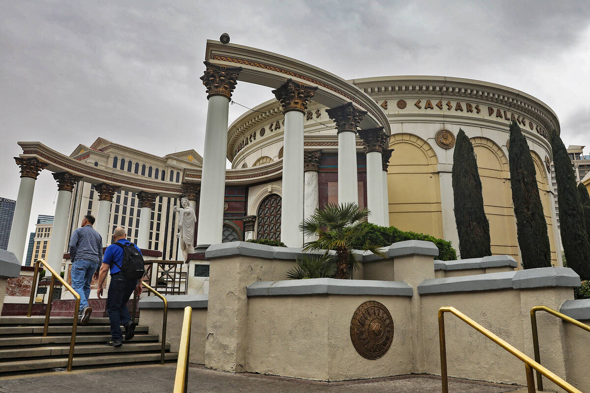 The Caesars Palace rotunda in Las Vegas, Tuesday, March 14, 2023. The structure is set for demo ...