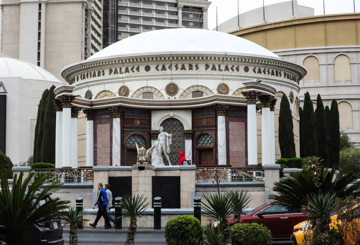 The Caesars Palace rotunda in Las Vegas, Tuesday, March 14, 2023. The structure is set for demo ...