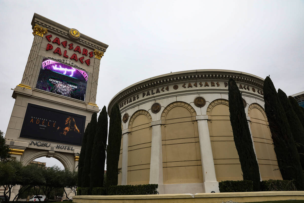 The Caesars Palace rotunda in Las Vegas, Tuesday, March 14, 2023. The structure is set for demo ...