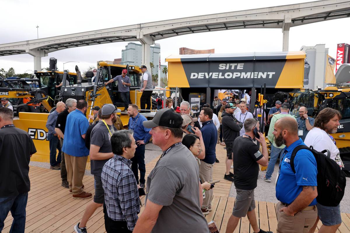 Conventioneers at the Las Vegas Convention Center on Day 1 of the ConExpo-Con/Agg construction ...