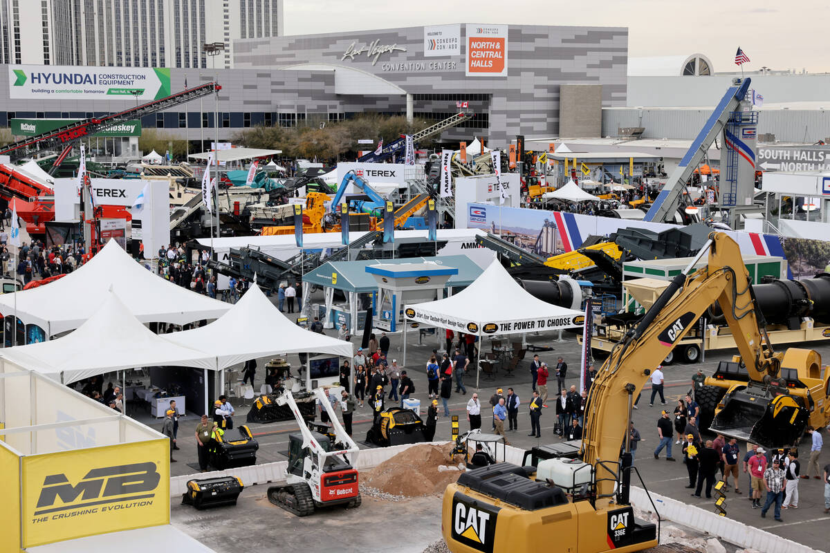 Conventioneers at the Las Vegas Convention Center on Day 1 of the ConExpo-Con/Agg construction ...