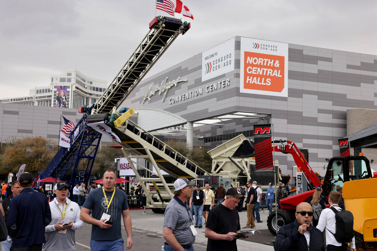 Conventioneers at the Las Vegas Convention Center on Day 1 of the ConExpo-Con/Agg construction ...