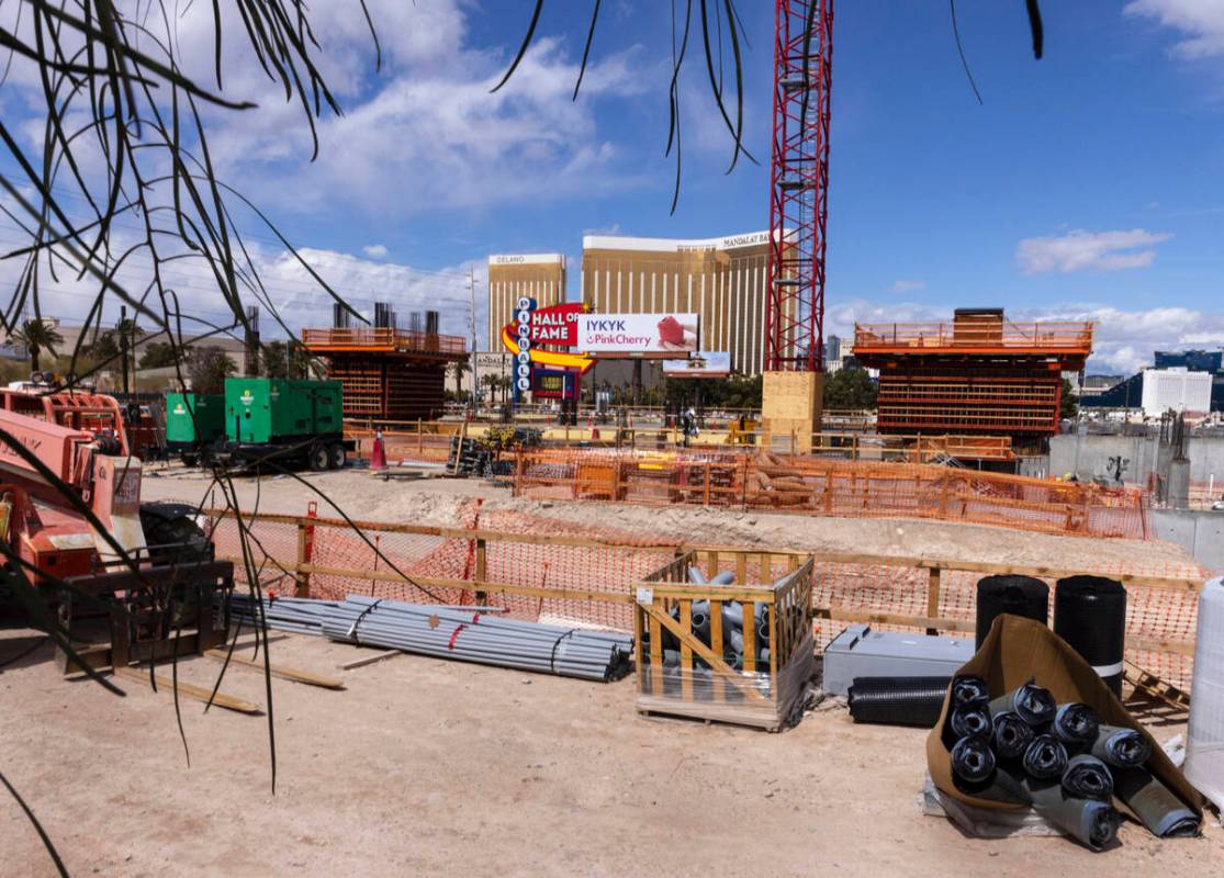 Construction is underway for the Dream Las Vegas hotel-casino at 5051 Las Vegas Blvd. South, on ...