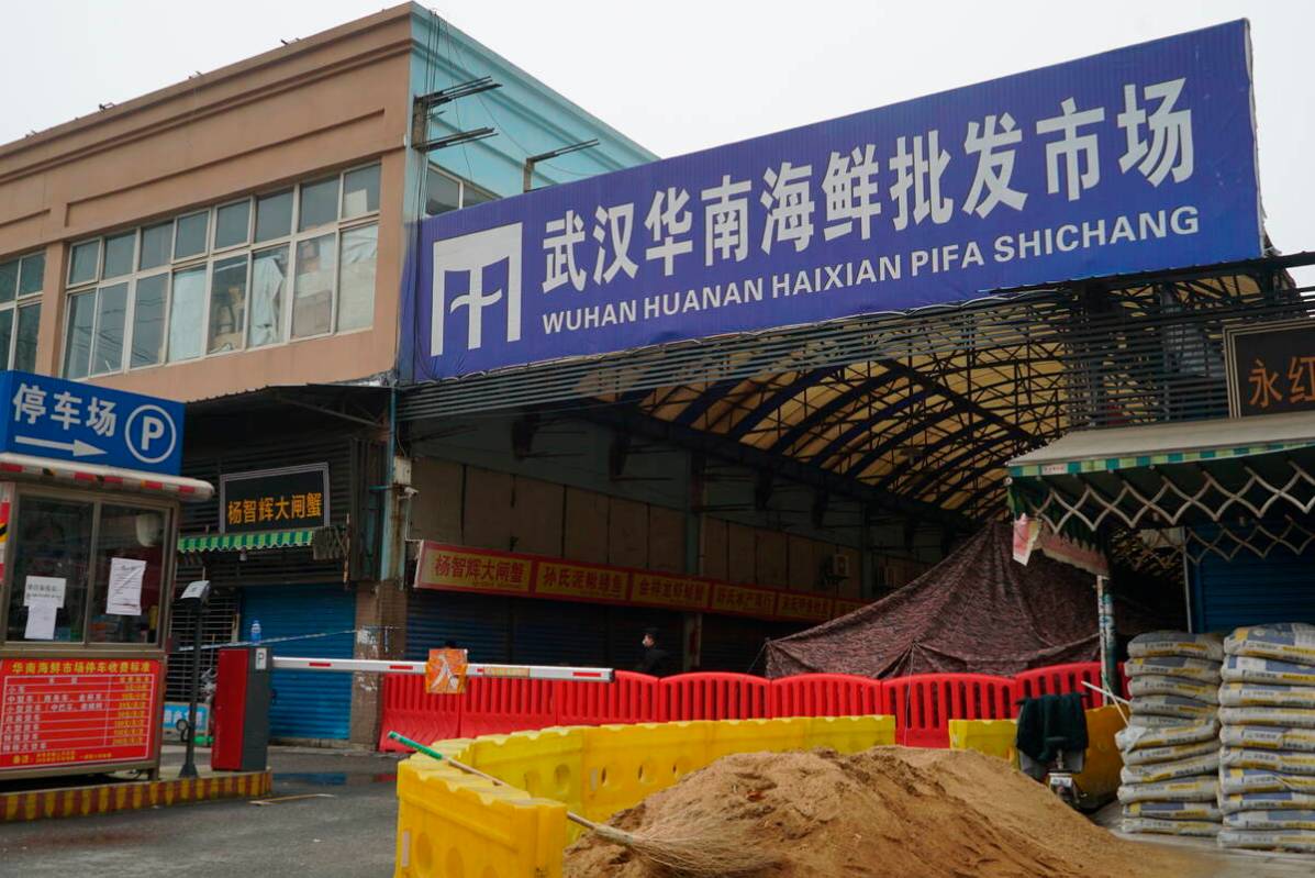 The Huanan Seafood Wholesale Market, sits closed in Wuhan in central China's Hubei province on ...