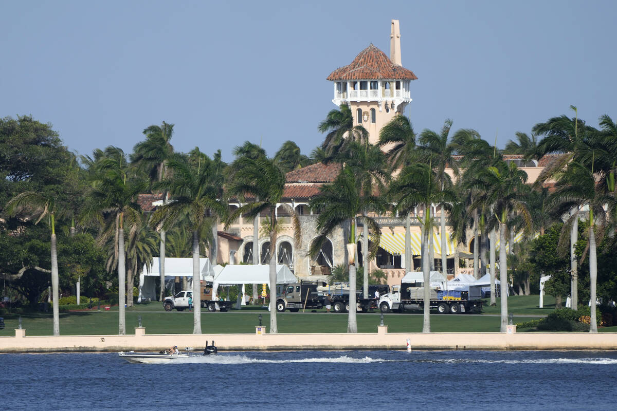 FILE - Former President Donald Trump's Mar-a-Lago estate is shown, Saturday, March 18, 2023, in ...