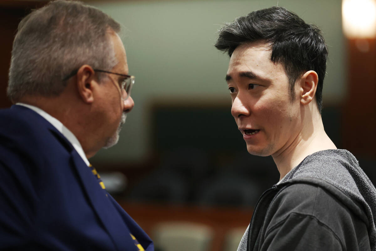 Chan Park, right, accused of attacking his mom and killing his mother's 64-year-old boyfriend, ...