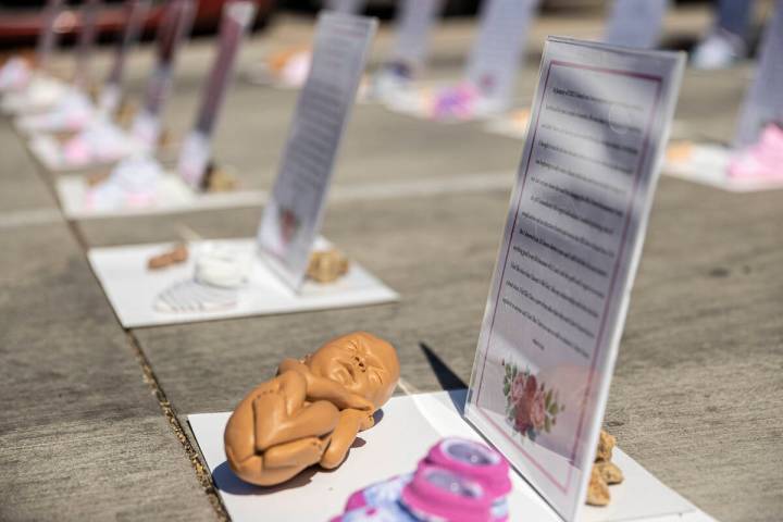 A memorial to the unborn during the anti-abortion rally “Honoring our Forgotten Babies&q ...